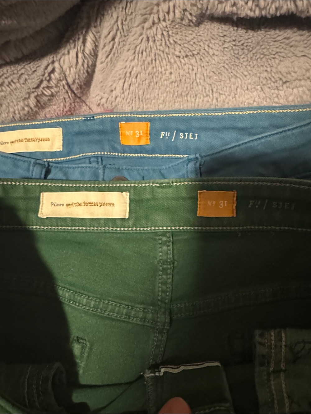 Pilcro and letterpress Green Stretch Slim Straight Jeans w- Size 31/12 - Picture 2 of 6